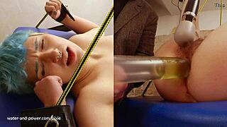 bubbles endures intense enema torment in bondage preview