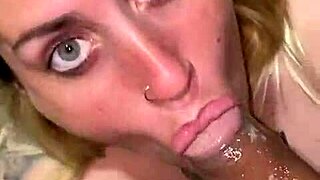 Giving the best homemade sloppy interracial blowjob ever with deepthroat