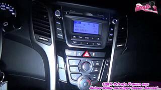 Exgirlfriend car blowjob swallow while driving dirty