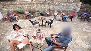 Restaurant guests watch wild public orgy unfold