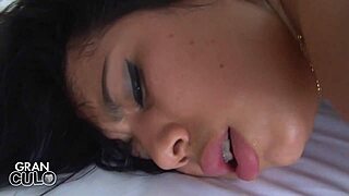 Busty sexy latina teen rides big cock moaning hard