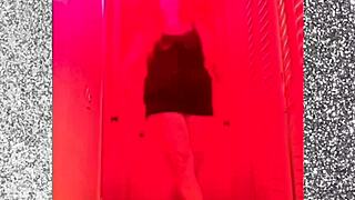 blonde bbw mature dances erotically in sexy high heels