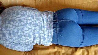 Stepson Blasts Two Huge Loads on My Ass and Tits