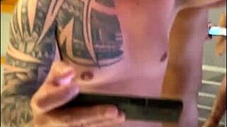 cumming all over cute milf's big tits