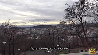 Hey, Hunt4k guy covers sexy redhead's tummy with cum after cash sex romp