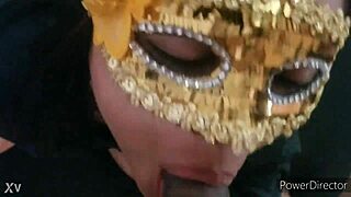 sexy latina girlfriend's hot blowjob on big tits and juicy ass curves