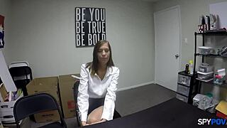 Spy pov harvard grad pounds skinny molly manson shaved teen pussy hard
