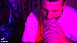 bbw gets foot worship deep pussy licking gagging