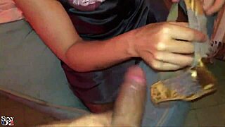 french milf in lingerie blows deep, rims, swallows cumshots pov