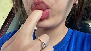 latina spits tongue on lover's panty ass fetish