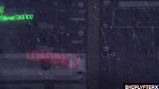 young brunette suspect vienna black caught shoplifting gets deepthroated?