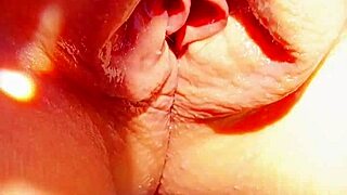 Watch this mature cougar air her huge wet meaty vulva wide