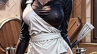 hey, blonde maid, is that food or your upskirt fetish teasing me?