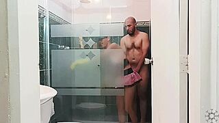 stepsis interrupts my bath horny fucks me after cleaning