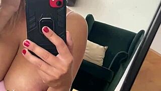 milf selfies mirror masturbation in sexy panties socks and lingerie 😍💦