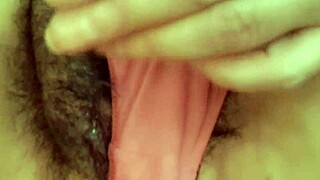 milf mommy masturbates watching hot porn closeup