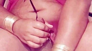 sexy indian shemale strokes cock in dress solo masturbation fetish