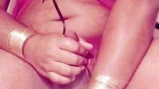 sexy indian shemale strokes cock in dress solo masturbation fetish