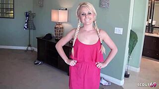 TINY BLONDE PIGTAIL TEEN KELLY SURFER'S WILD HOLIDAY SEX TAPE WITH BOYFRIEND!