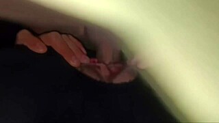 Amateur goddess spreads wet pussy for double vaginal and anal pounding