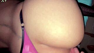 sexy mexican plays huge dildo anal plug