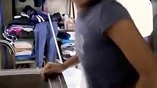 hot homemade peruvian latina brunette gets fucked hard while washing dishes