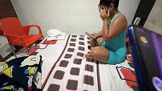 Cheating Mature Colombian Wife Offers Big Ass Before Husband Arrives!