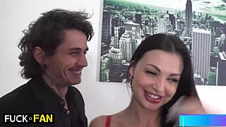 aletta's tight czech pussy grips fan's french cock in lingerie cowgirl ride