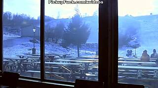 Sexy Snowboard Babe's Wild Real Facial Pickup