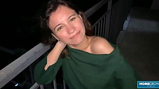 Lia Lover Sucks Cock on Balcony Before Bed Banging Session