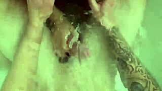 Milf invites stud to bathroom for sloppy dick suck