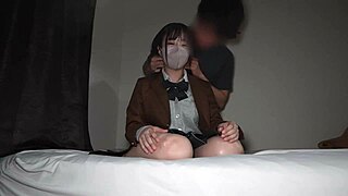 a curvy japanese beauty with huge natural tits on bed