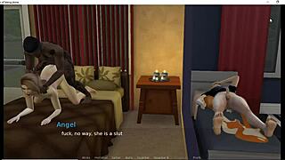 Sims 4 milf watches massive BBC claim her spot