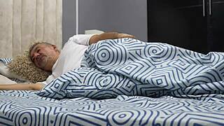 seductive latina in panties tempts stud into wild bedroom ass worship romp.