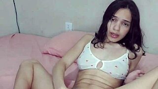 imagine her huge natural tits bouncing on that massive dildo in lingerie
