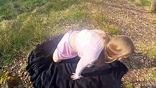 i couldn't hold back fucking curvy forest blonde's big ass