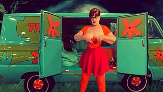 granny velma dinkleys creampie in haunted cosplay fuck