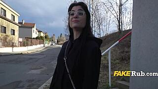 20yo tattooed nerd hooker rides cock hard for cash 😍🍆💦