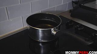 Mature blonde milf sucks massive cock deep as reward