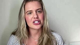wisconsin tiff teases with big natural tits in backstage interview