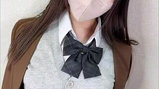 a curvy japanese beauty with huge natural tits on bed