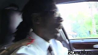 horny ebony babe takes rough interracial assfucking pounding