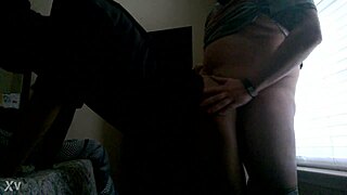 ex girlfriend's quick ebony creampie pounding reunion