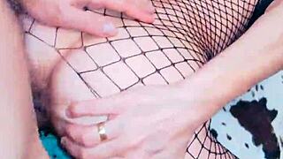 Milf Lifts Legs High In Stockings For Intense Anal POV Pounding