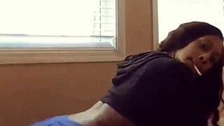 ebony maid grinds fat ass on cock doggystyle homemade