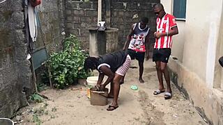 couldn't resist fucking two biggest hood cocks with my big ebony ass!