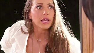 big tits lesbian cop licks brunette's hairy pussy at work 😍👅💦