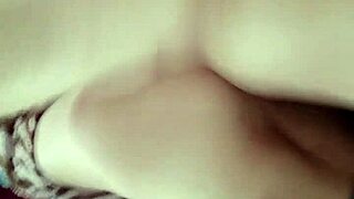 Amateur girlfriend moans in bedroom as boyfriend close-up pounds her big ass