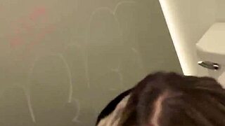 busted! couple keeps pounding anal assfucking in dirty public restroom