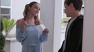 sexy lily glee's tight teen pussy punished hard by older man in garage!